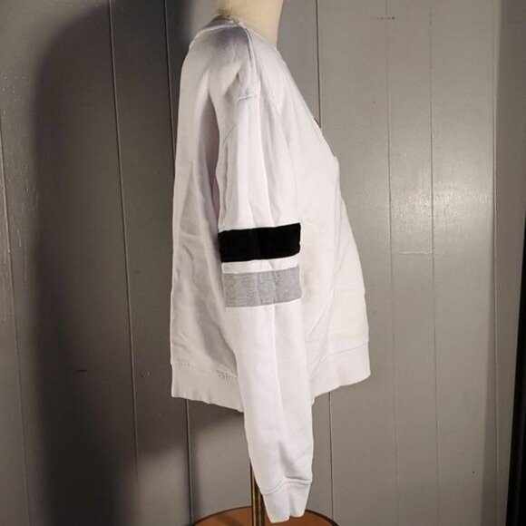 Fila Sweatshirt Top Shirt White Natalie Pullover Crewneck WOMEN'S Extra Large - Picture 3 of 12